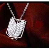 925 Sterling Silver Necklace Anime Attack on Titan Pendant Necklace
