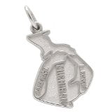 Rembrandt Charms, Michigan, .925 Sterling Silver, Engravable